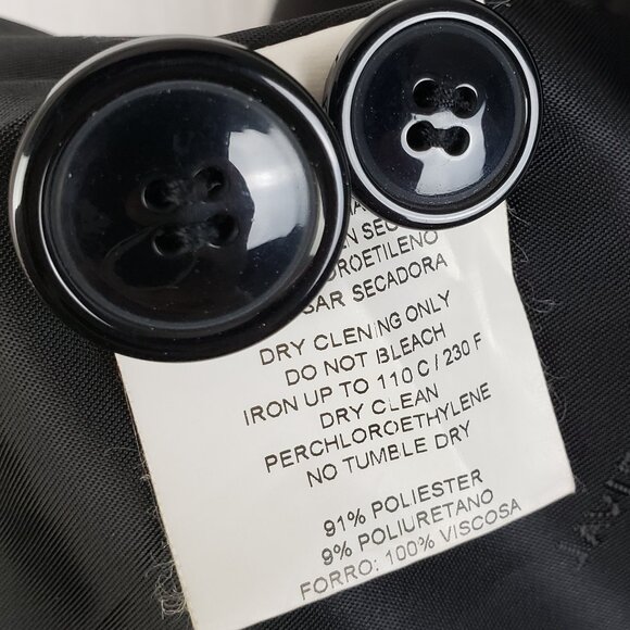 JAVIER SIMORRA Barcelona Blazer Jacket Black size 6 Preppy Y2K - Picture 13 of 16